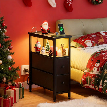 Narrow Slim End Table, Bedside Side Table for Work, Display, and Everyday Use in Entryway detail image - detail view 5