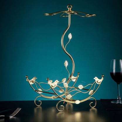 Nautical Wine Rack with Wine Glass Holder and 2-Bottle and 6-Glass Capacity for Kitchen detail image - detail view 3
