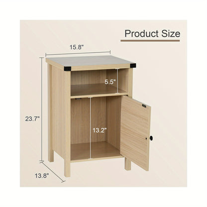 Nightstand shown in the Light Oak, 1 Pack option