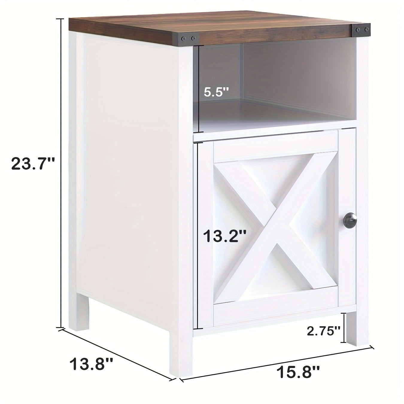 Nightstand shown in the White, 1 Pack option