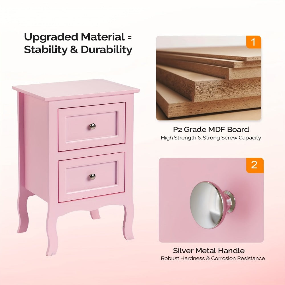 Nightstand, Bedside Table for Practical Everyday Home Use in Bedroom detail image - detail view 4