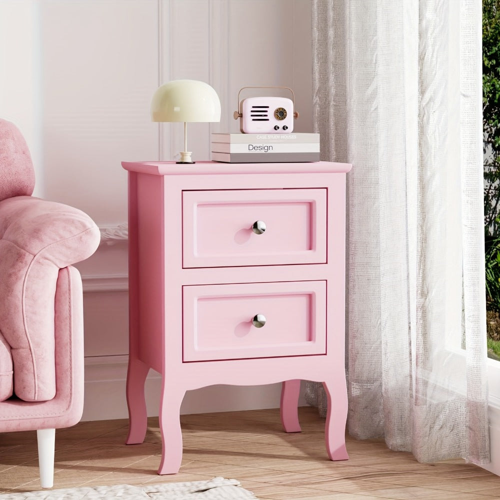 Nightstand with Drawers Small Bedside Table for Small Spaces Bedroom Storage Side Table shown in the main product view