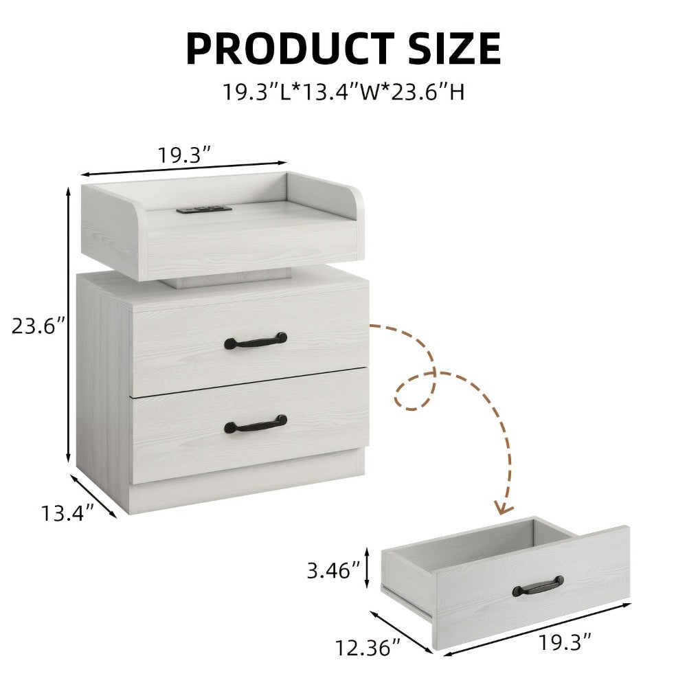 Nightstand with Charging Station for Practical Everyday Home Use detail image - detail view 14