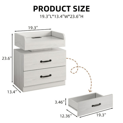 Nightstand with Charging Station for Practical Everyday Home Use detail image - detail view 14