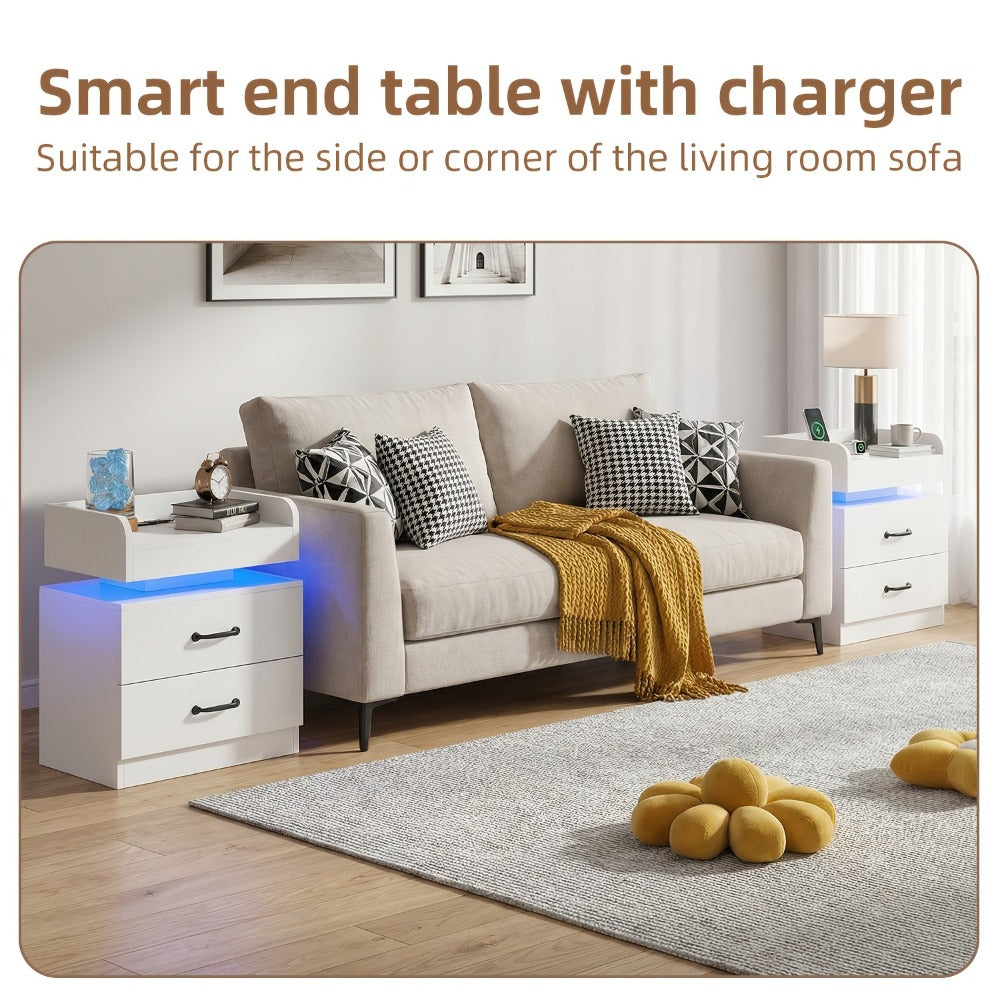 Nightstand with Charging Station for Practical Everyday Home Use detail image - detail view 16