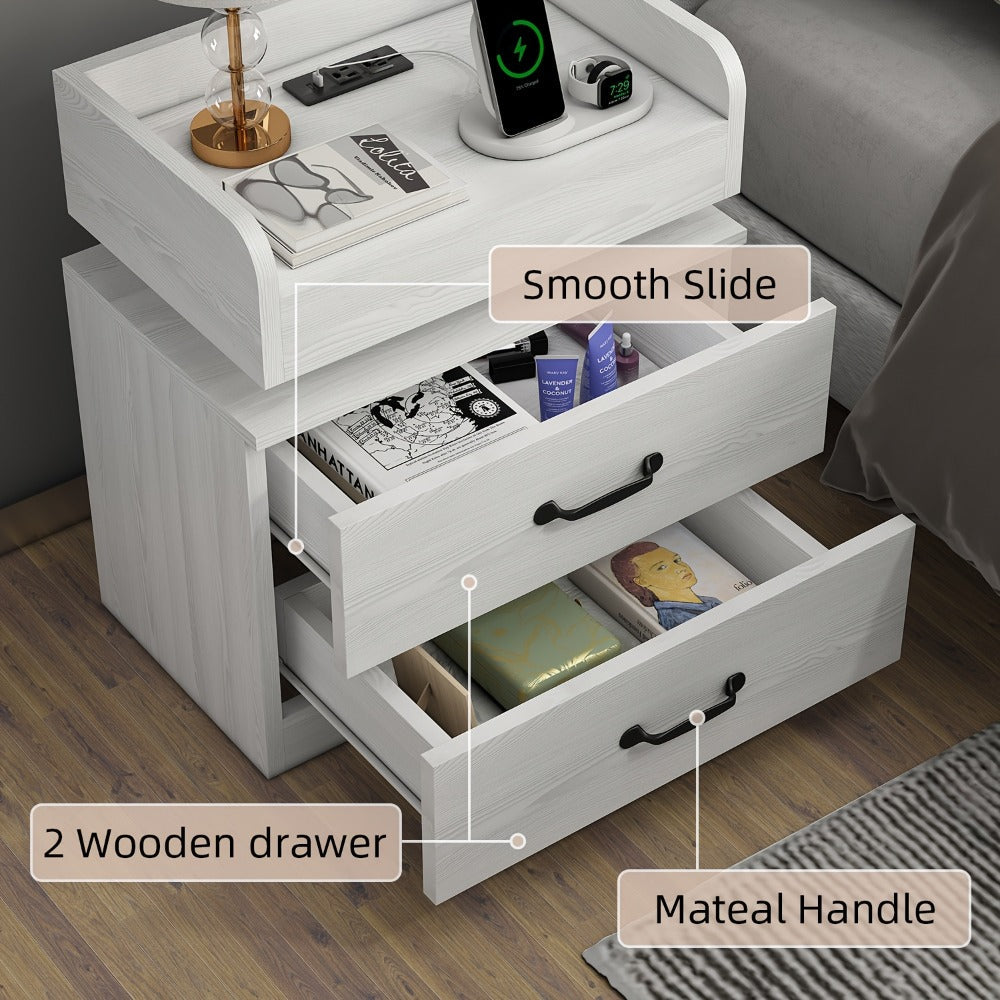 Nightstand with Charging Station for Practical Everyday Home Use detail image - detail view 17