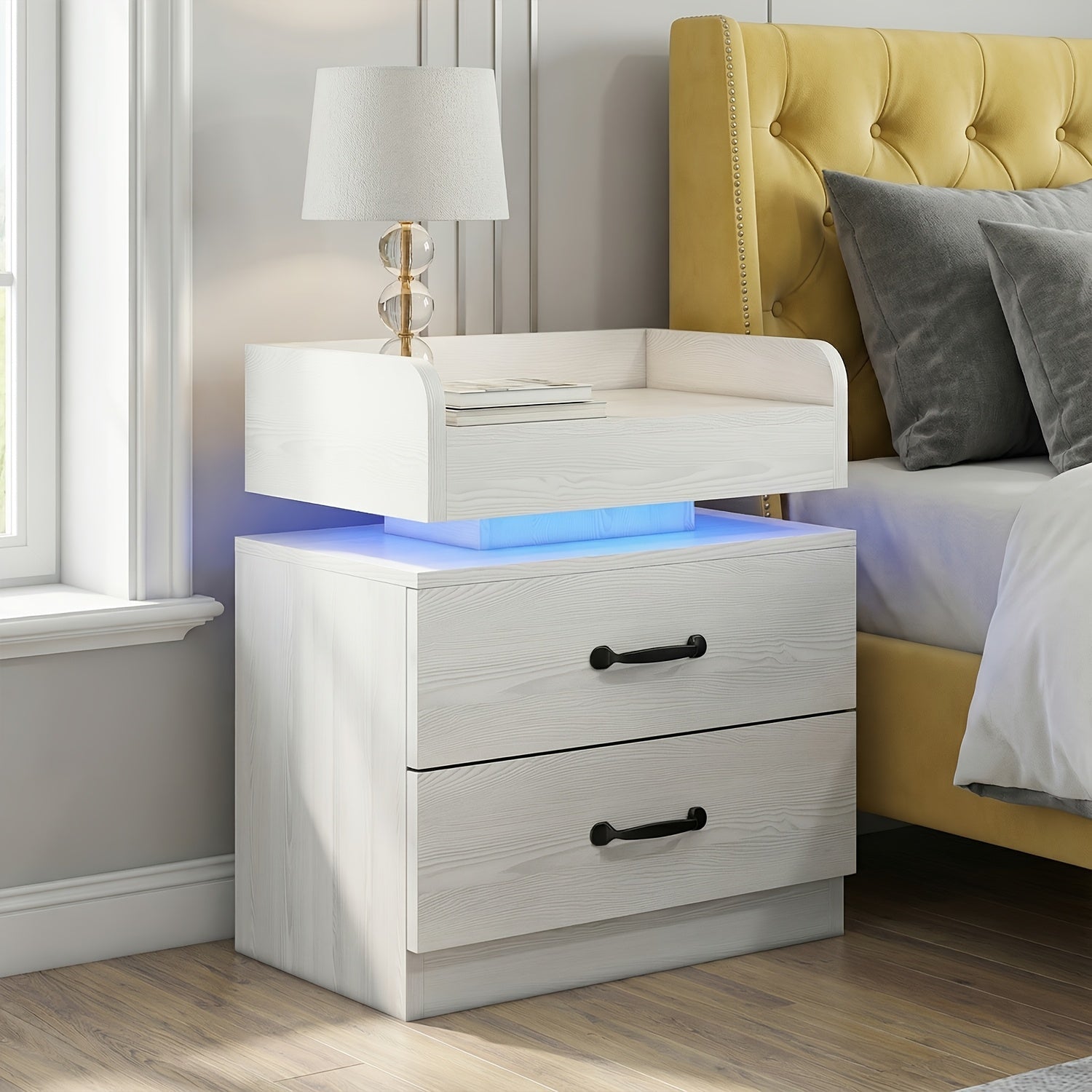 Nightstand shown in the White, 1pc option