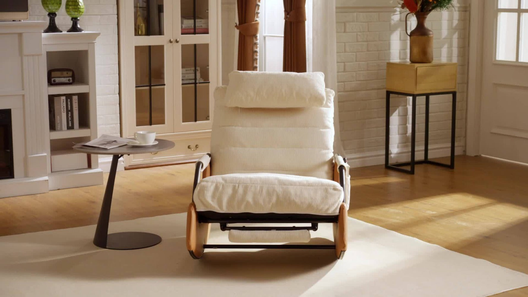 Nursery Glider Chair with Padded Seat for Comfortable Everyday Seating detail image - detail view 11