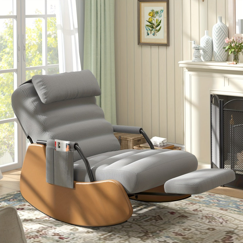Nursery Glider Chair with Padded Seat for Comfortable Everyday Seating detail image - detail view 5