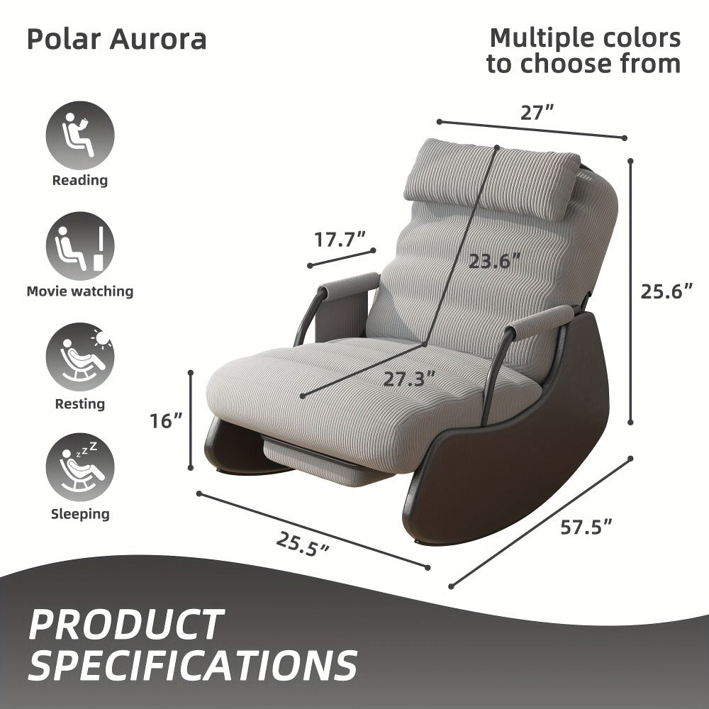 Nursery Glider Chair with Padded Seat for Comfortable Everyday Seating detail image - detail view 7