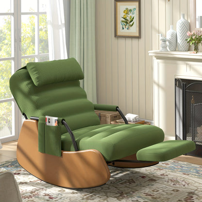 Nursery Glider Chair shown in the Green/Brown option