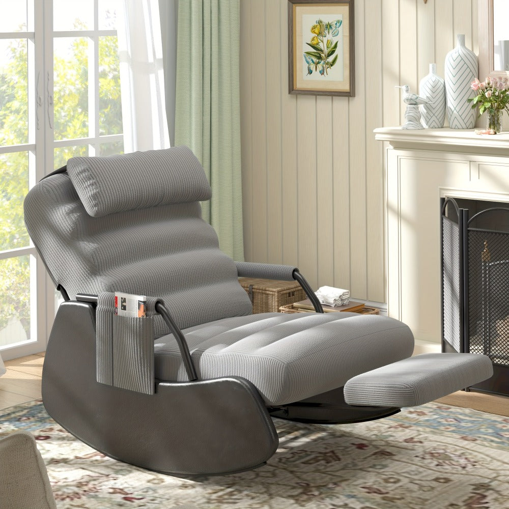 Nursery Glider Chair, Nursery Glider Rocking Chair with Cushioned Seat & Headrest shown in the main product view