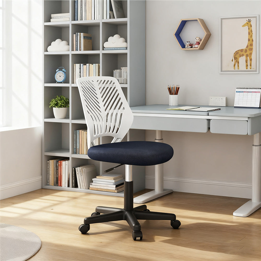 Office Chair, Armless Ergonomic with Lumbar Support Adjustable Height Swivel Task Chair shown in the main product view