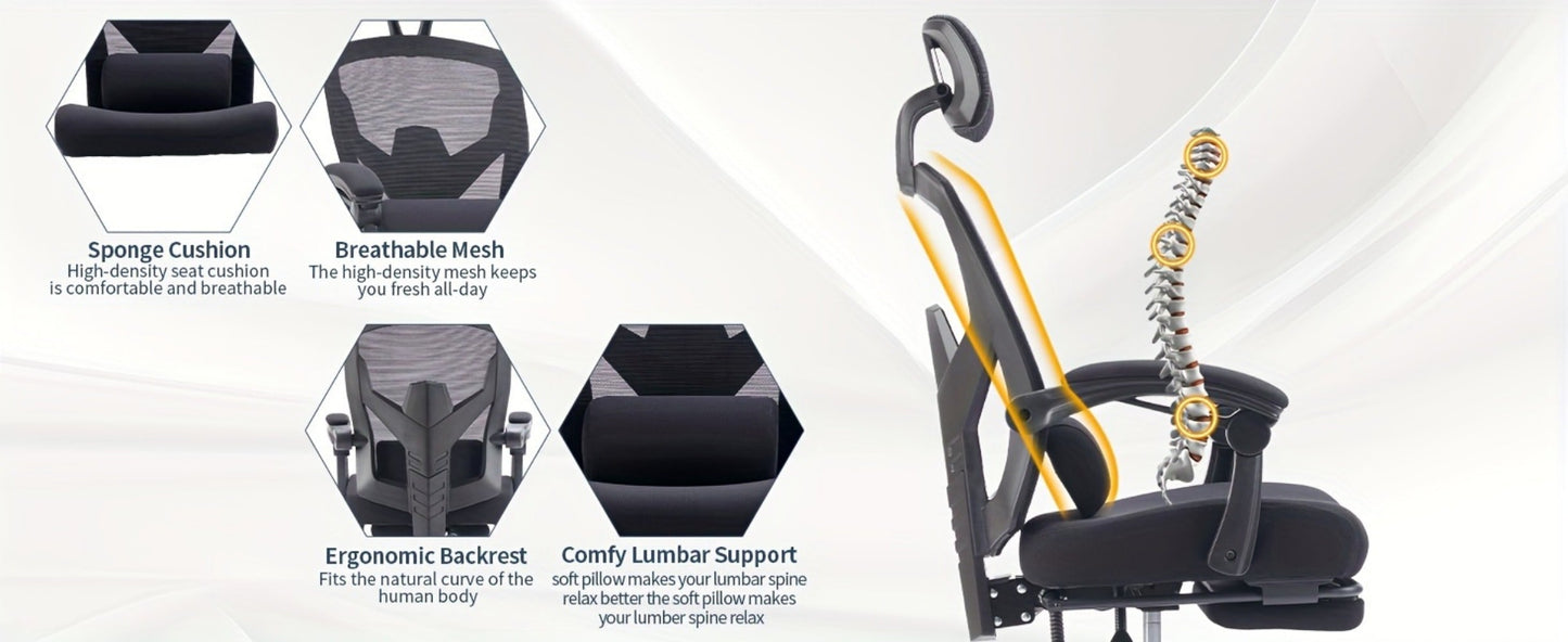 Office Chair with High Back for Comfortable Everyday Seating detail image - detail view 14