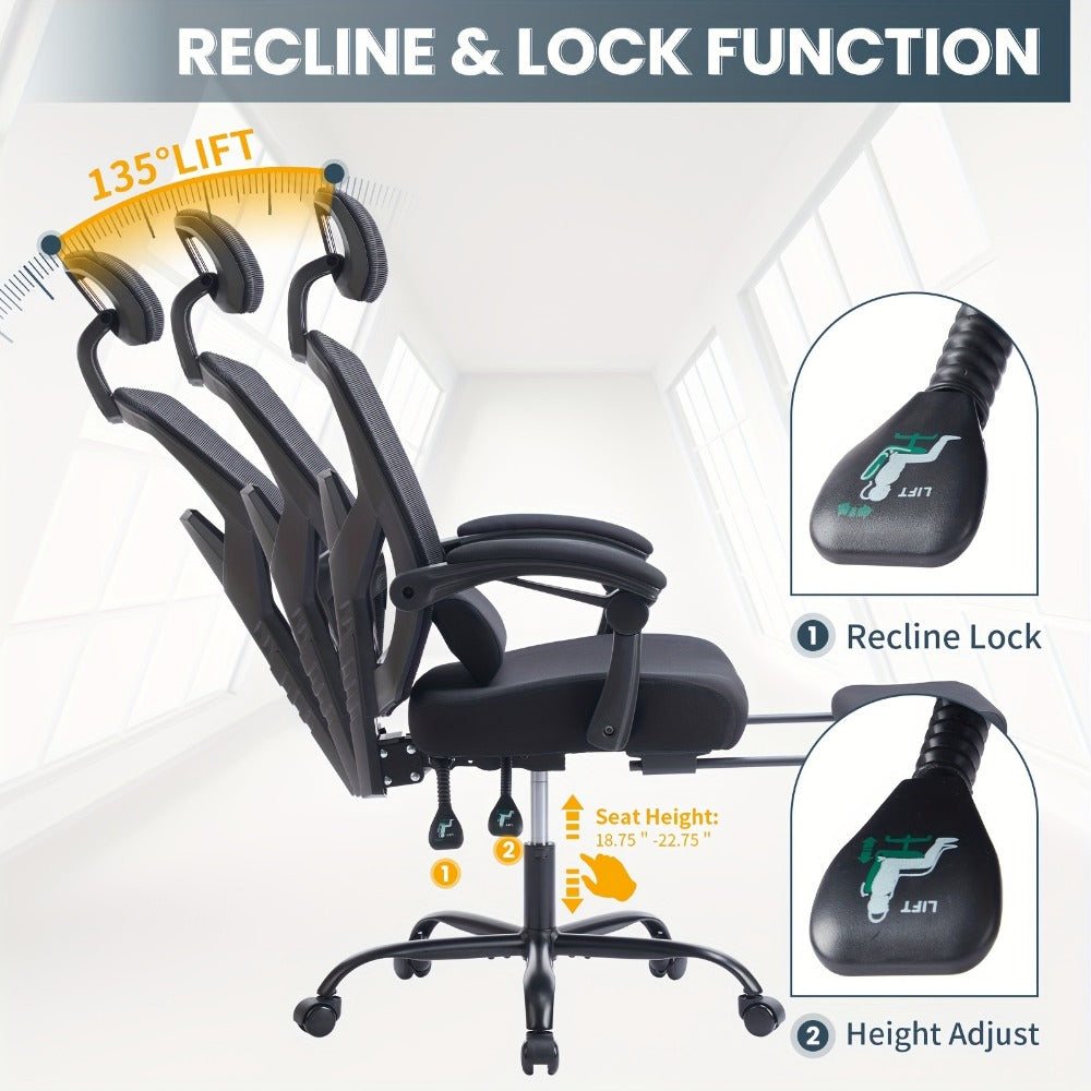 Office Chair with High Back for Comfortable Everyday Seating detail image - detail view 6