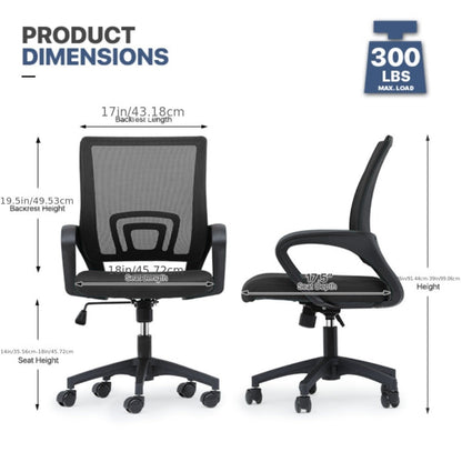 Office Chair with Lumbar Support and Adjustable Height for Home Office detail image