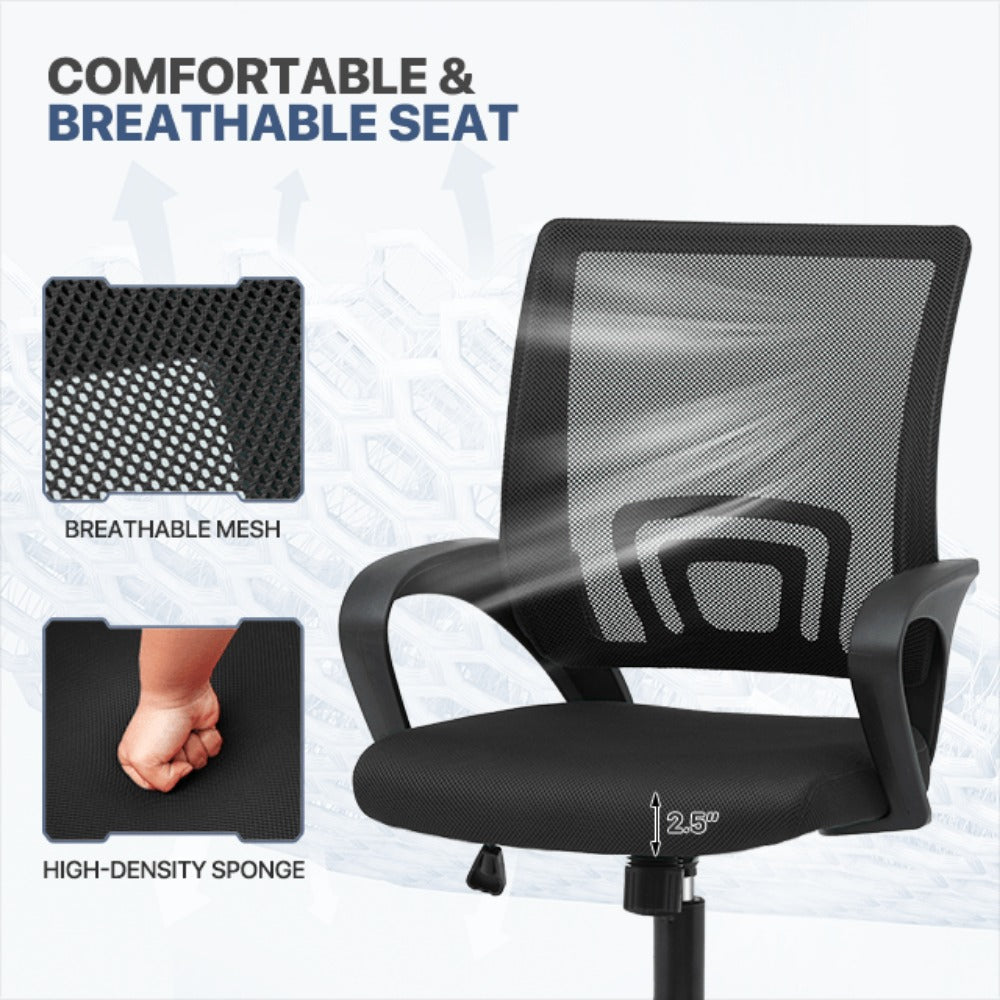 Office Chair with Lumbar Support and Adjustable Height for Home Office detail image - detail view 26