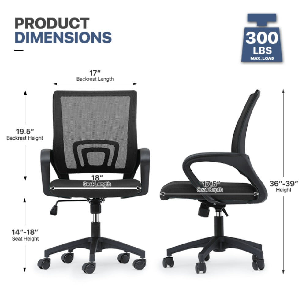 Office Chair with Lumbar Support and Adjustable Height for Home Office detail image - detail view 27