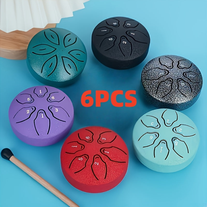 Steel Tongue Drum shown in the 6pcs option