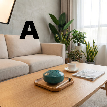 Steel Tongue Drum shown in the Green A option