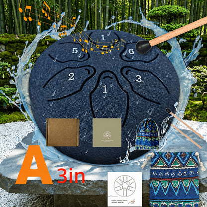 Steel Tongue Drum shown in the Silvery A option