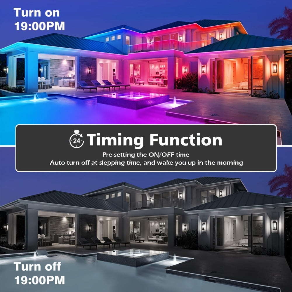 Outdoor LED Strip Lights, 100-Foot RGB Rope with App and Remote Control detail image - detail view 11