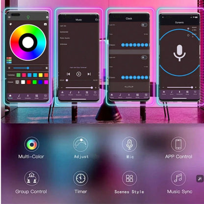 Outdoor LED Strip Lights, 100-Foot RGB Rope with App and Remote Control detail image - detail view 9