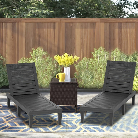 Outdoor Lounge Chair, Outdoor Recliner Lounge Chair with Adjustable Backrest shown in the main product view