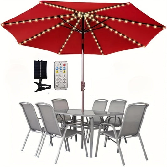 Outdoor Solar Light, Solar Patio Umbrella Light 104 LED - 8 Modes Warm White Fairy String shown in the main product view