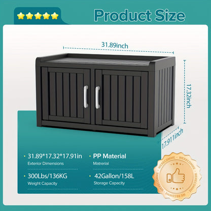 Outdoor Storage Bench for Organized Everyday Storage in Patio detail image - detail view 4
