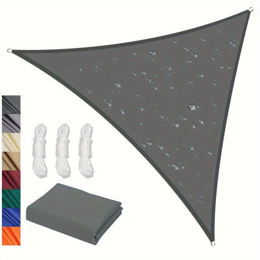 Shade Sail, Triangle 98% UV Block 8 Colors 4 Sizes Solid Polyester Reinforced Corners shown in the main product view