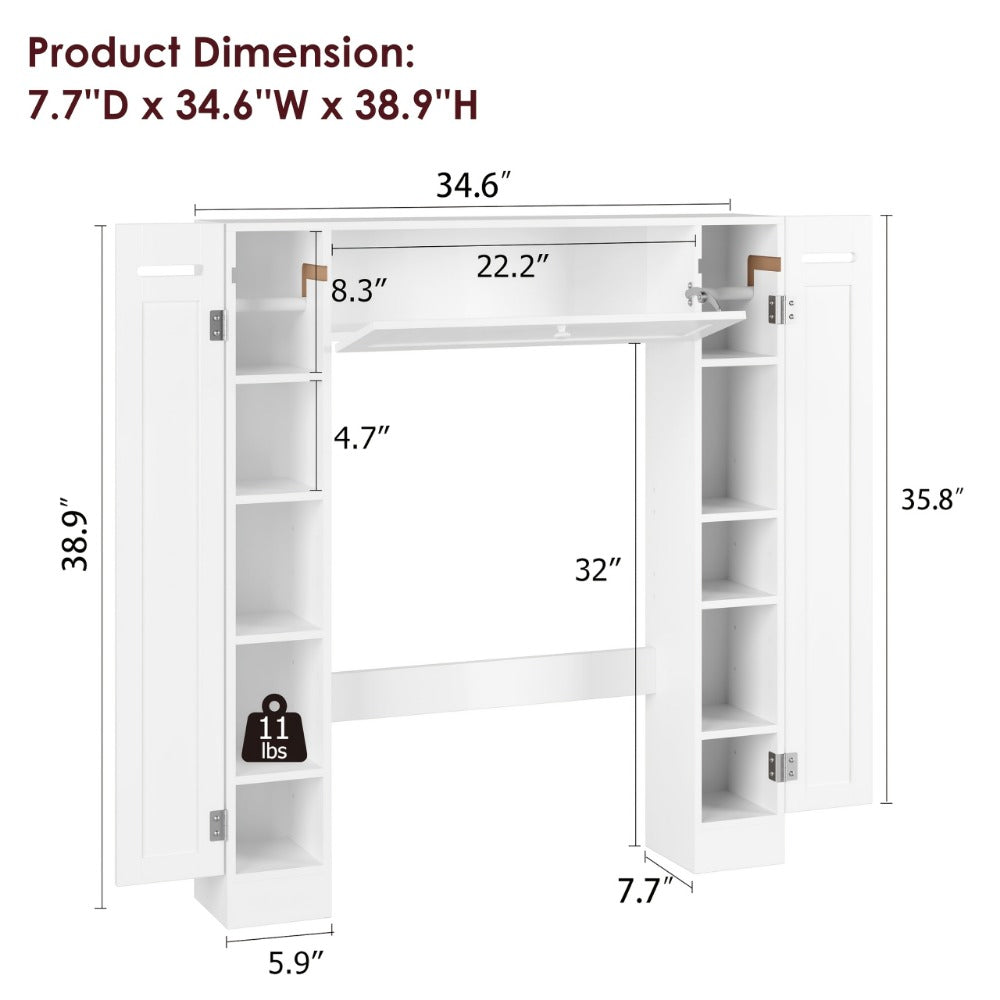 Over-the-Toilet Storage Organizer, Bathroom Space Saver for Organized Everyday Storage detail image - detail view 8