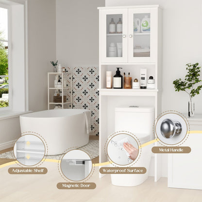 Over-the-Toilet Storage Organizer with Adjustable Shelves, Vertical Bathroom Storage detail image