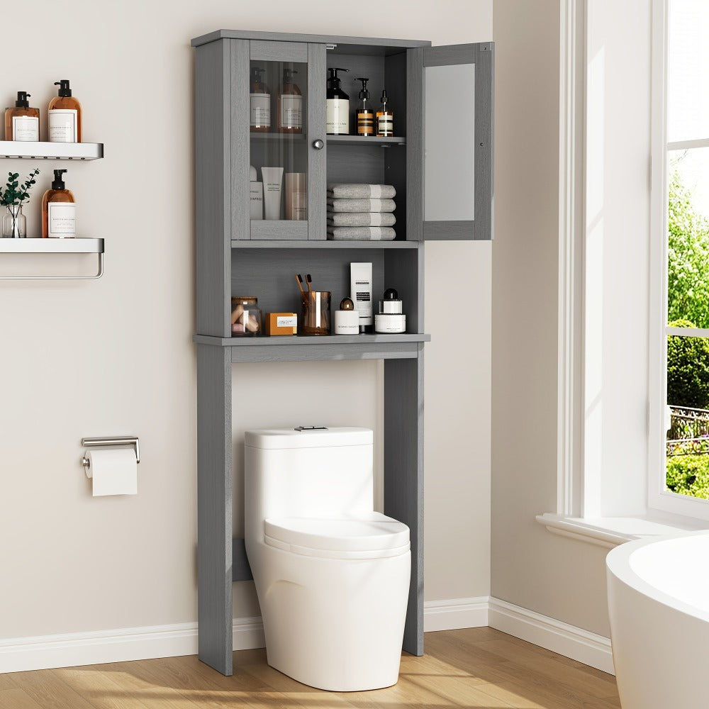 Over-the-Toilet Storage Organizer with Adjustable Shelves, Vertical Bathroom Storage detail image - detail view 6