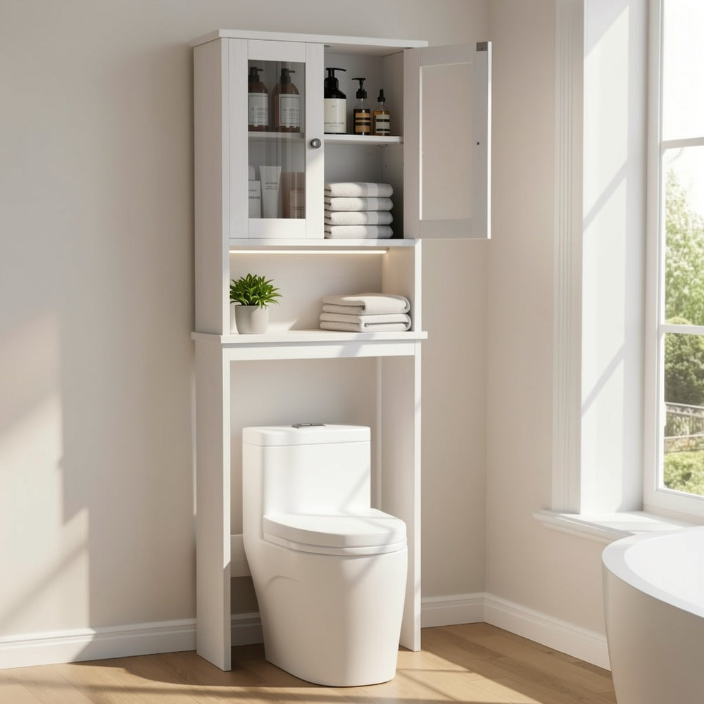 Over-the-Toilet Storage Organizer with Adjustable Shelves, Vertical Bathroom Storage detail image - detail view 8