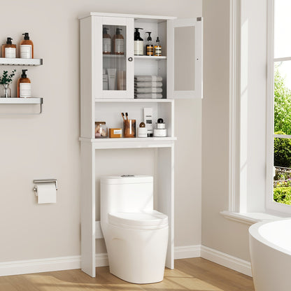 Bathroom Storage Cabinet shown in the White option