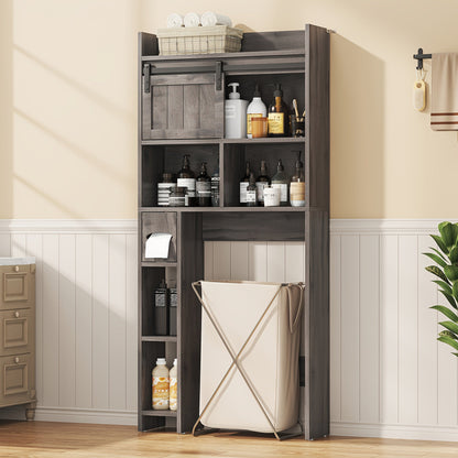 Over The Toilet Cabinet shown in the Grey option