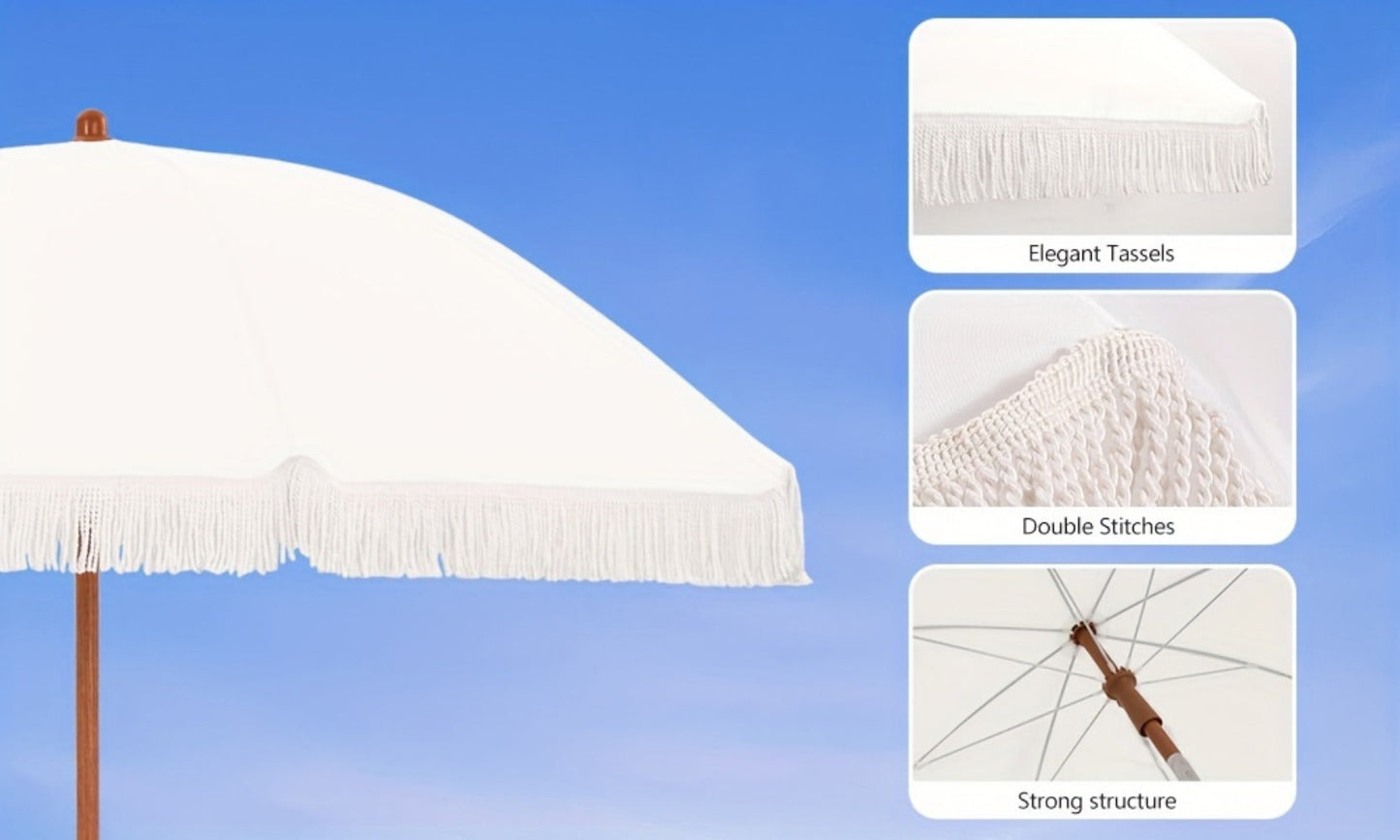 Patio Umbrella with Tilt Adjustment for Outdoor Shade and Protection detail image - detail view 14