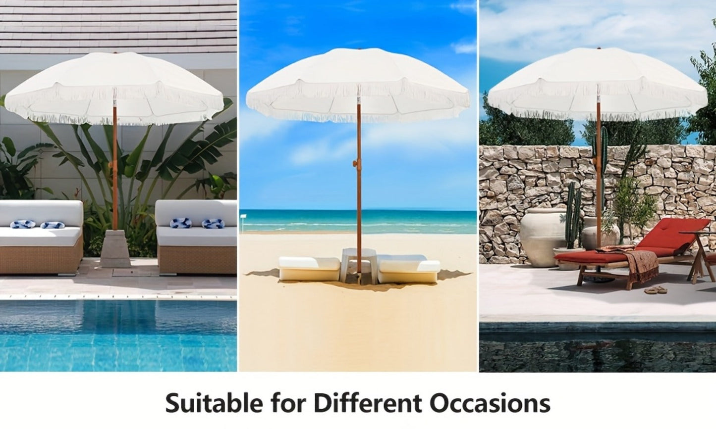 Patio Umbrella with Tilt Adjustment for Outdoor Shade and Protection detail image - detail view 16