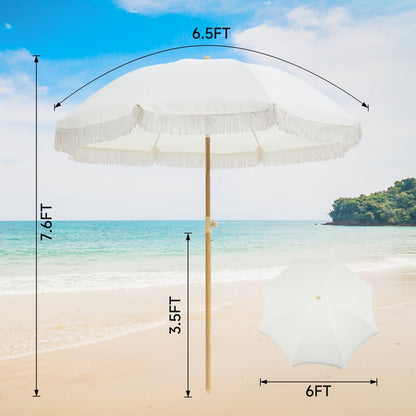Patio Umbrella with Tilt Adjustment for Outdoor Shade and Protection detail image - detail view 4