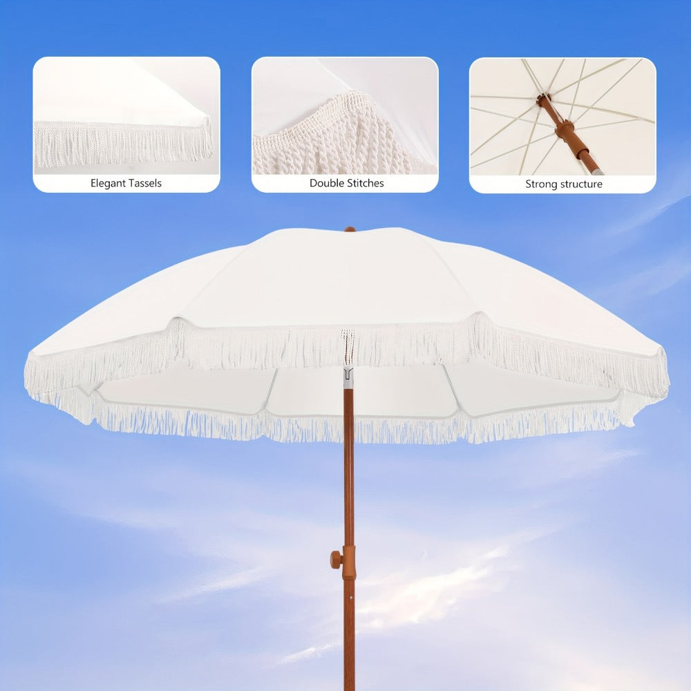 Patio Umbrella with Tilt Adjustment for Outdoor Shade and Protection detail image - detail view 6