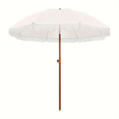Patio Umbrella shown in the LiuSu-6.5FT-Belge option