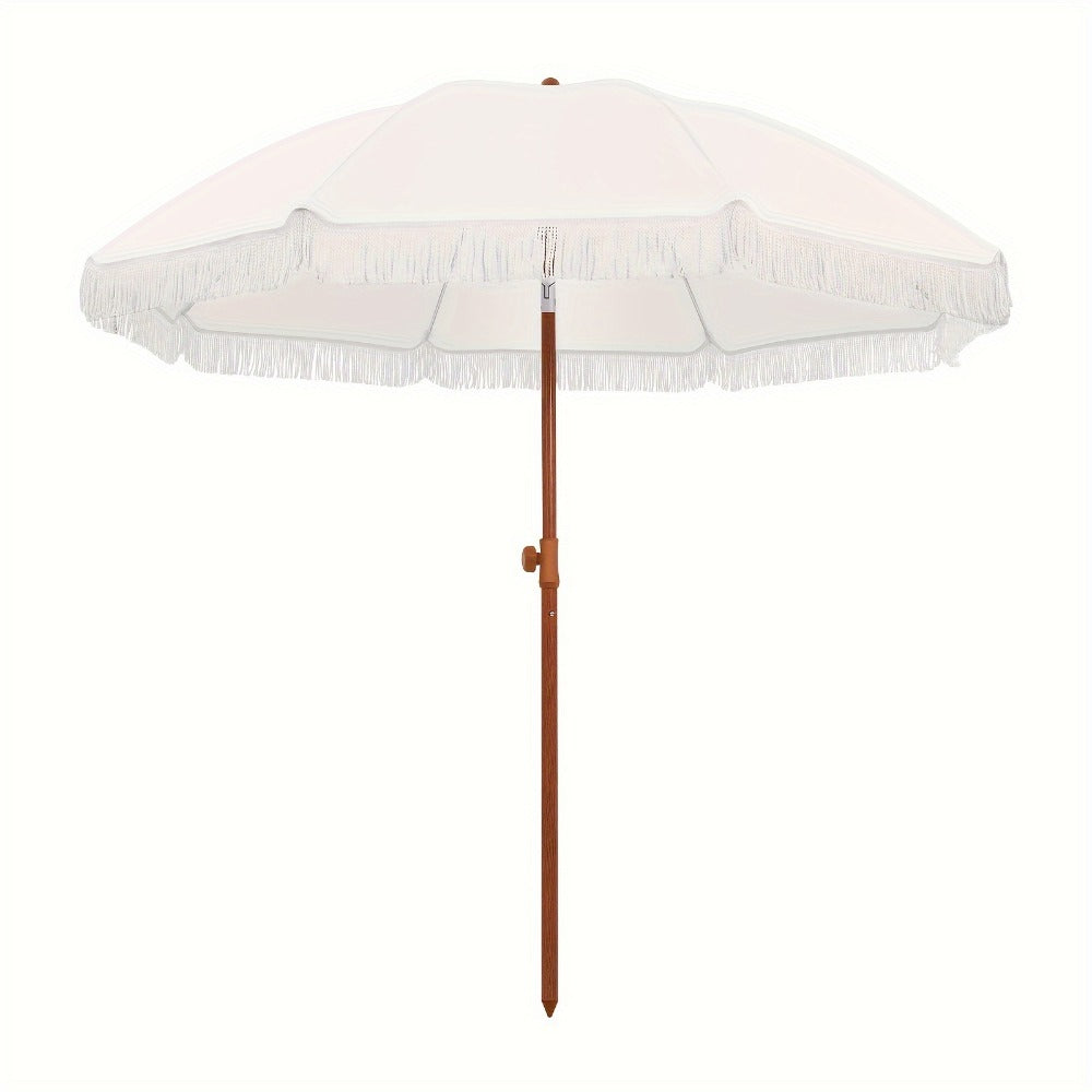 Patio Umbrella, UPF50+ UV Protection 8-Rib Push-Button Tilt Outdoor Market Shade Umbrella shown in the main product view