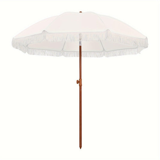 Patio Umbrella, UPF50+ UV Protection 8-Rib Push-Button Tilt Outdoor Market Shade Umbrella shown in the main product view