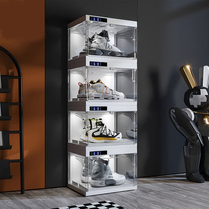 Plastic Clear Stackable Shoe Storage Box with Stackable Design detail image - detail view 10
