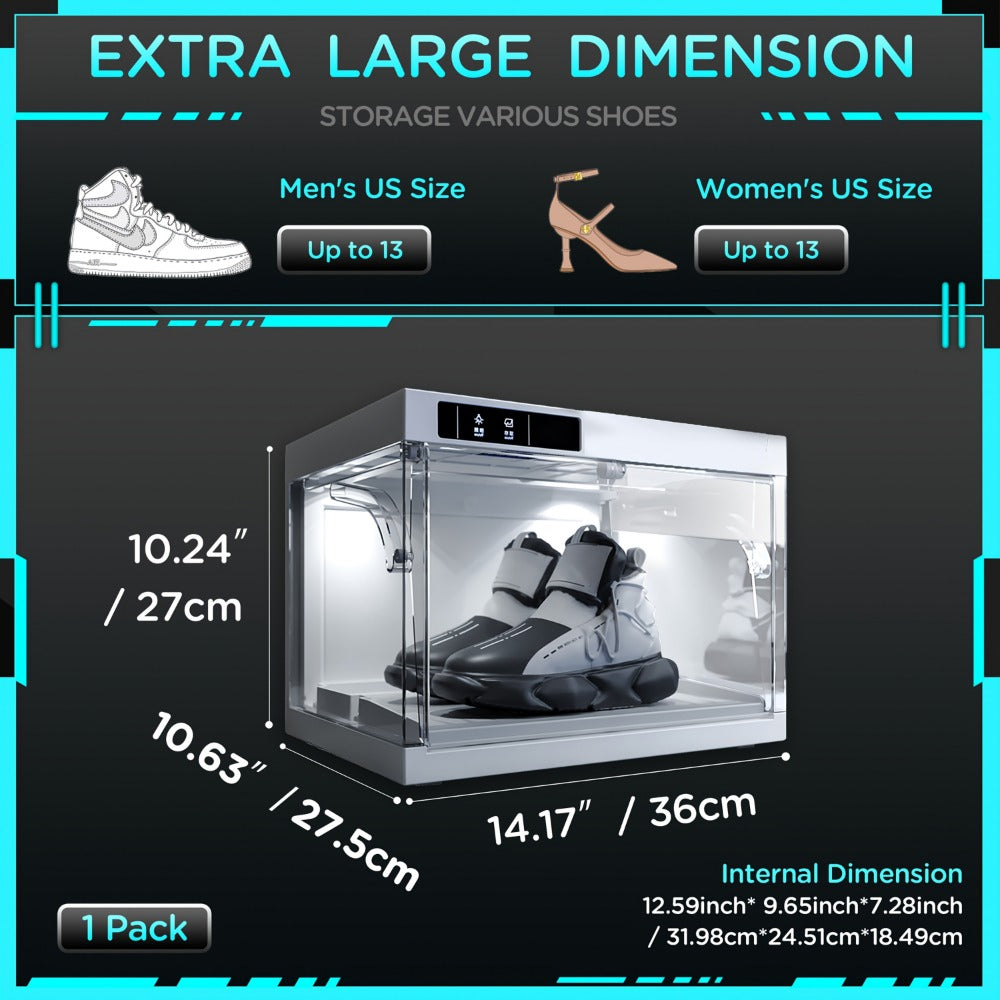 Plastic Clear Stackable Shoe Storage Box with Stackable Design detail image - detail view 4