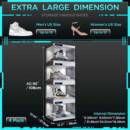Plastic Clear Stackable Shoe Storage Box with Stackable Design detail image - detail view 6