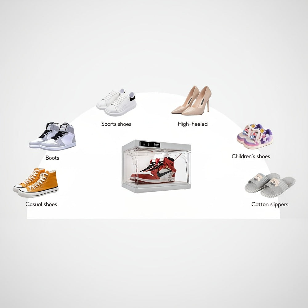 Plastic Clear Stackable Shoe Storage Box with Stackable Design detail image - detail view 7