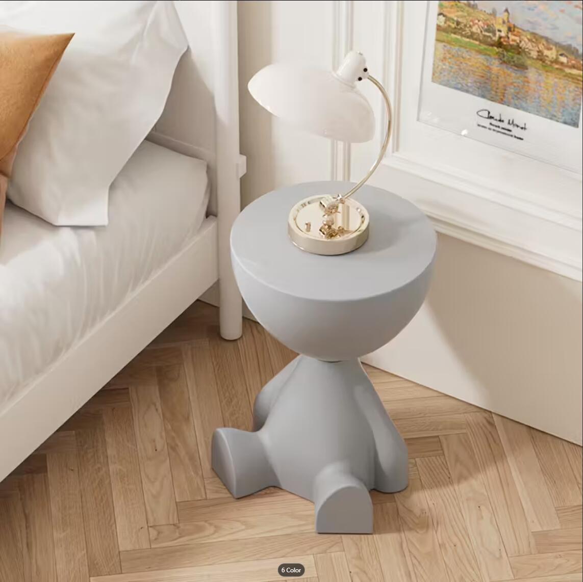 Plastic Nightstand with Side Table and Cup Holder for Bedroom detail image - detail view 10