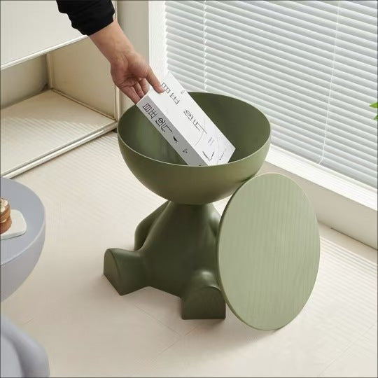 Plastic Nightstand with Side Table and Cup Holder for Bedroom detail image - detail view 15